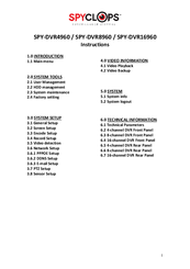 Spyclops SPY-DVR4960 Instructions Manual
