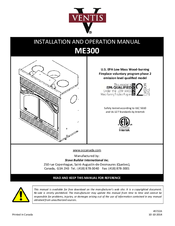 Ventus ME300 Installation And Operation Manual