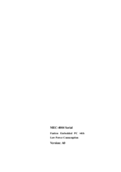 EVOC MEC-4004 User Manual