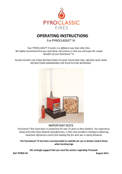Pyroclassic Fires PYROCLASSIC IV Operating Instructions Manual