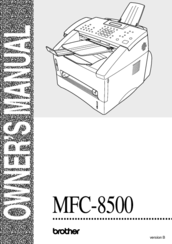 Brother MFC-8500 Owner's Manual