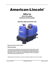 American-Lincoln SR5730 Operators Manual & Parts Lists