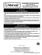 Marvair AVG24 Installation Instructions Manual