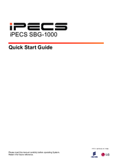 iPECS SBG-1000 Quick Start Manual