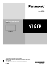 Panasonic Viera TH-L32X50A Operating Instructions Manual