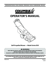 Columbia Series DXX Operator's Manual