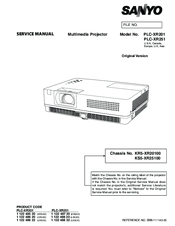 Sanyo PLC-XR251 Service Manual