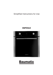 Baumatic BSPO610 Simplified Instructions For Use