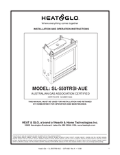 Heat & Glo SL-550TRSI-AUE Installation And Operation Instructions Manual
