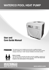 Waterco Top Discharge User And Care Manual Manual