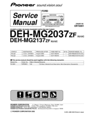 Pioneer DEH-MG2037ZF Service Manual