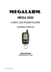 Megalarm MEGA 2550 Installation Manual