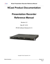 NCast PR-HD-Basic-M Reference Manual