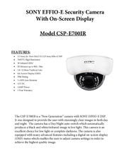 CCTV CSP-E700IR User Manual