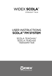 Widex SCOLA TEACH33 User Instructions
