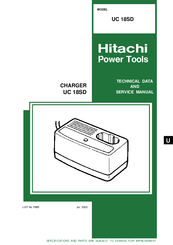 Hitachi UC 18SD Technical Data And Service Manual