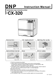 DNP CX-320 Instruction Manual