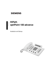 Siemens HiPath optiPoint 100 advance Installation And Startup