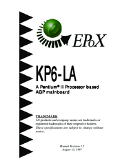 EPOX KP6-LA User Manual