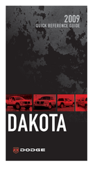 Dodge 2009 Dakota Quick Reference Manual