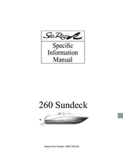 Sea Ray 260 Sundeck Specific Information Manual