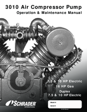 Schrader International 7.5 & 10 HP Electric Operation & Maintenance Manual