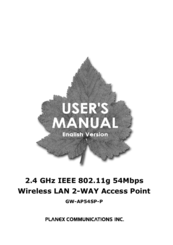 Planex GW-AP54SP-P User Manual
