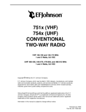 E.F. Johnson Company 751 series User Manual