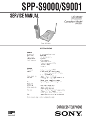 Sony SPP-S9001 - Cordless Telephone Service Manual