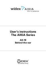 Widex AK-19 User Instructions