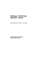 Digital Equipment DEClaser 1100 Operator's Manual