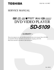 Toshiba SD-5109 Service Manual