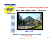 Panasonic TC-P42X1 Revised Troubleshooting Handbook