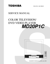 Toshiba MD20P1C Service Manual