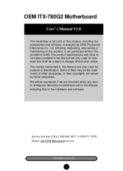 OEM ITX-780G2 User Manual