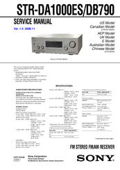 Sony STR-DA1000ES Service Manual