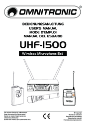 Omnitronic UHF-1500 User Manual
