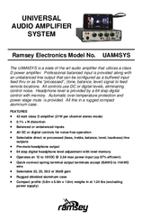 Ramsey Electronics UAM4SYS Assembly And Instruction Manual