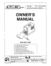 Auto Arc 120 Owner's Manual