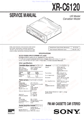 Sony XR-C6120 Service Manual