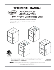 Goodman ComfortNet ACVC950915DXBA Technical Manu Technical Manualal