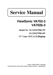 ViewSonic VLCDS27998-3W Service Manual