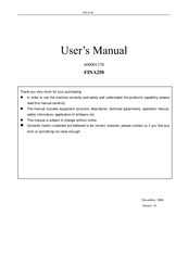 Infinite FINA250 User Manual