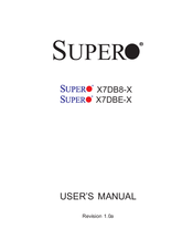 Supero X7DBE-X User Manual