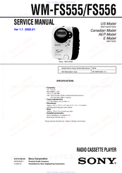 Sony WM-FS555 - S2 SPORTS WALKMAN Service Manual