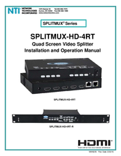 NTI SPLITMUX Series SPLITMUX-HD-4RT-R Installation And Operation Manual