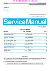 AOC ENVISION L26W661 Service Manual