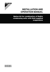 Daikin EKEXFCBAV3 Installation And Operation Manual