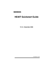 Siemens HE40T Quick Start Manual