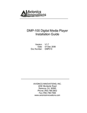 Avionics Innovations DMP-100 - Digital Player Installation Manual